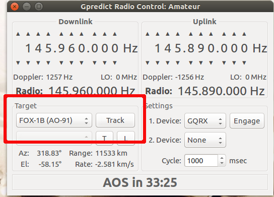 GPredict Track Satellite